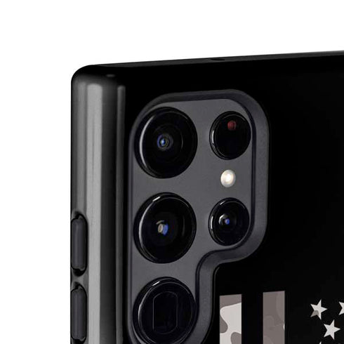 Black and White Camo American Flag Galaxy S25 Ultra Impact Case